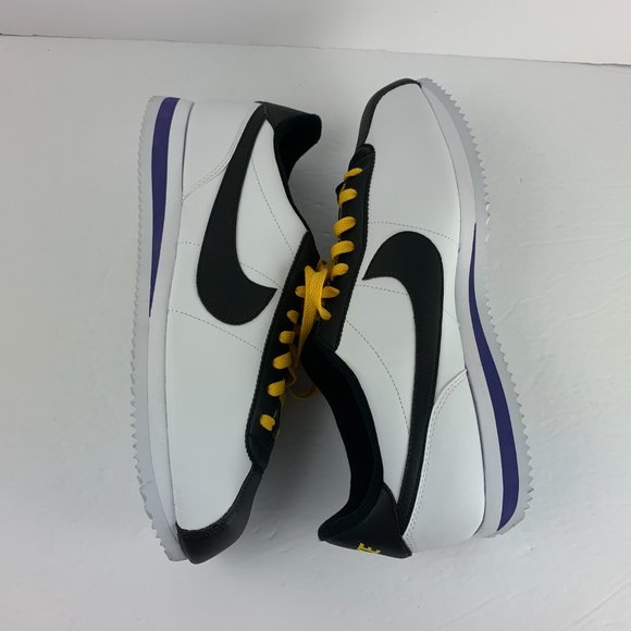 Nike Cortez Basic Leather 'White Black Amarillo' - Picture 8 of 12